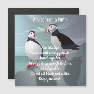 Advies van een Puffin Design Magnetic Kaart