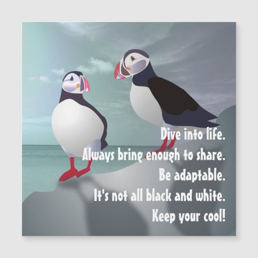 Advies van een Puffin Design Magnetic Kaart (Voorkant)