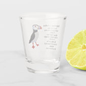 Advies van een Puffin Design Shot Glas (Achterkant)