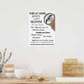 Advies van een sleuf voor kinderen thuis poster (Keuken)