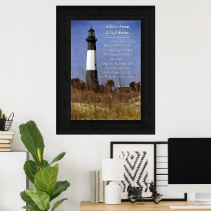 Advies van een vuurtoren poster