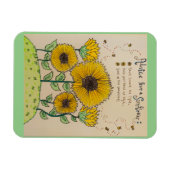 "Advies van een zonnebloem" Magnet Magneet (Horizontaal)