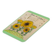 "Advies van een zonnebloem" Magnet Magneet (Linkerzijde)