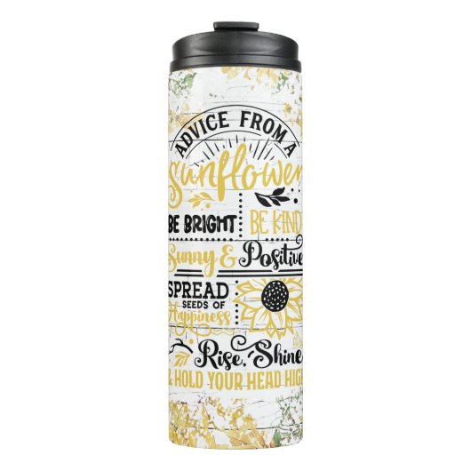 Advies van een zonnebloem thermosbeker (Voorkant)