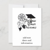 Advies van het afstuderen: Volg je dromen! Magnetische Uitnodiging (Voorkant)