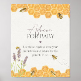 advies van het baby shower van honingbijen voor ba poster