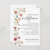 Advies van Wildflower kaart (Voorkant / Achterkant)