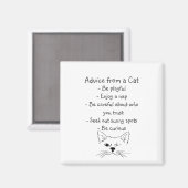 Advies van Winking Cat Fun Animal Humor Magneet (Voorkant / Achterkant)