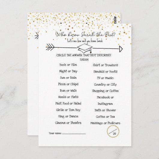 Advies voor afgestudeerden & Hoe goed kent u doubl Briefkaart (Voorkant / Achterkant)