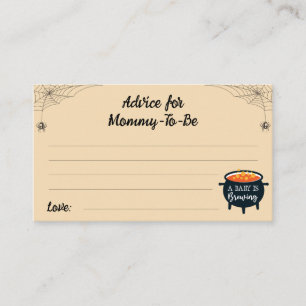 Advies voor Baby shower van mammie-tot-zijn Hallow Informatiekaartje