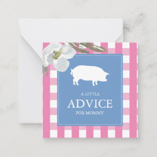 Advies voor Baby shower voor maisgriep Opmerking K Notitiekaartje