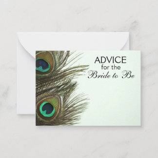 Advies voor de Bride als Kaart van de peacock