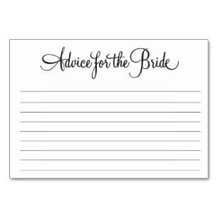 Advies voor de Bride Kaart