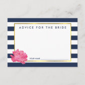 Advies voor de bride | Navy Stripe & Pink Peony (Voorkant)