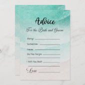 Advies voor de bruid en bruidegom Abstract strand Kaart (Voorkant / Achterkant)