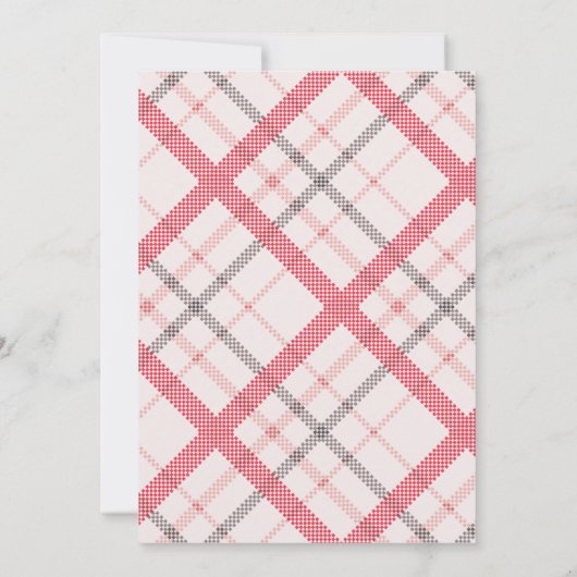 Advies voor de bruid en bruidegom Rood Plaid Kaart (Achterkant)