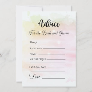 Advies voor de bruid en bruidegom Sinaasappel roze Kaart