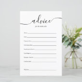 Advies voor de bruid script bruiloft kaart (Staand voorkant)