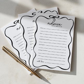 Advies voor de bruid Zwart lint Bruidsdouche spel
