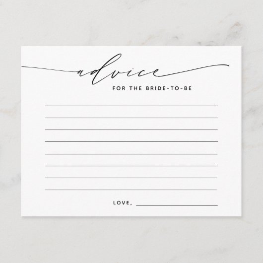 Advies voor de Kaart Bride Elegant Script Enclosur (Voorkant)