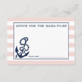 Advies voor de moeder | Roze Nautische streep (Voorkant)