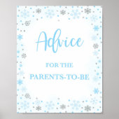 Advies voor de ouders om Winter Blue Sign te zijn Poster (Voorkant)