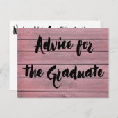 Advies voor het Afstuderen moderne rustieke houtro Briefkaart (Voorkant / Achterkant)