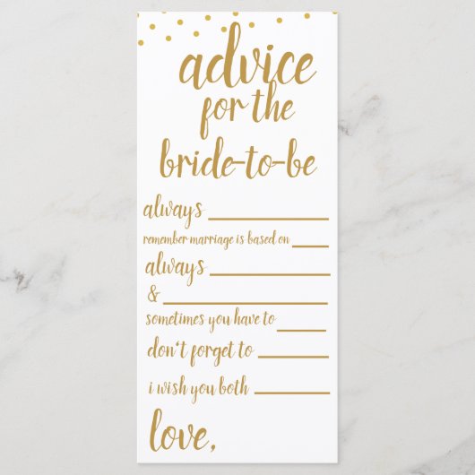 ADVIES VOOR HET BRIDE-TO-BE (STATEMENTS) PROGRAMMA (Voorkant)