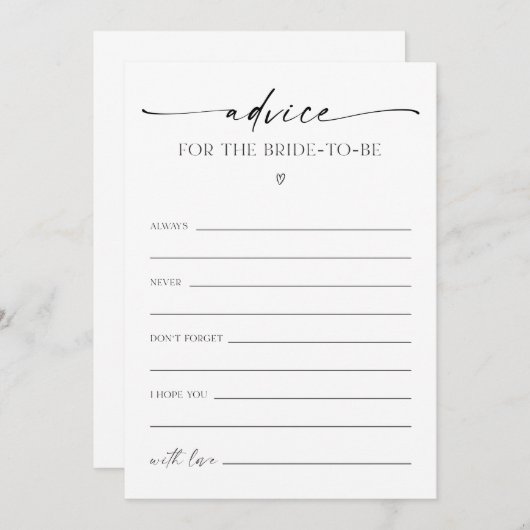 Advies voor het "Bride-to-be"-Vrijgezellenfeest Programma (Voorkant / Achterkant)