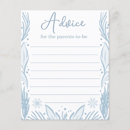 Advies voor het ouderlijk Baby shower (Voorkant)