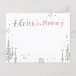 Advies voor moeder, Baby shower Advice Card Kaart