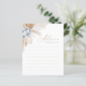 Advies voor ouders Boho Pampas Grass Baby shower (Staand voorkant)