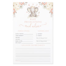 Advies voor ouders Olifant meisje baby shower spel