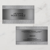 Advies voor Silver Glitter & Metallic Silver Mash Visitekaartje (Voorkant / Achterkant)