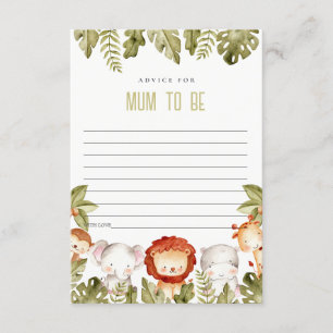 Advies voor tropische Safari-dieren voor Baby show Informatiekaartje