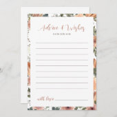 Advies & Wensen Blush Bloemen Herfst Vrijgezellenf Kaart (Voorkant / Achterkant)