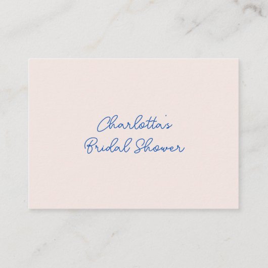 Advies & wensen Hand getrokken bloemen Vrijgezelle Informatiekaartje (Achterkant)