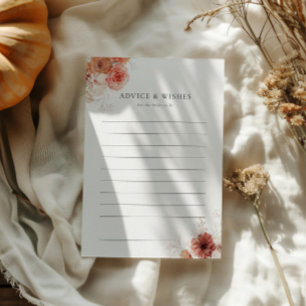 Advies & Wensen Herfst Bloemen Vrijgezellenfeest Kaart