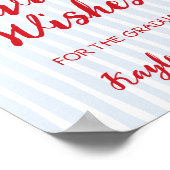 Advies & wensen voor Afstuderen 2025 Rood & Blauw Poster (Hoek)