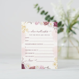 Advies & Wensen voor Bruid en Bruidegom Bruiloftsf Briefkaart