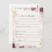 Advies & Wensen voor Bruid en Bruidegom Bruiloftsf Briefkaart (Voorkant / Achterkant)