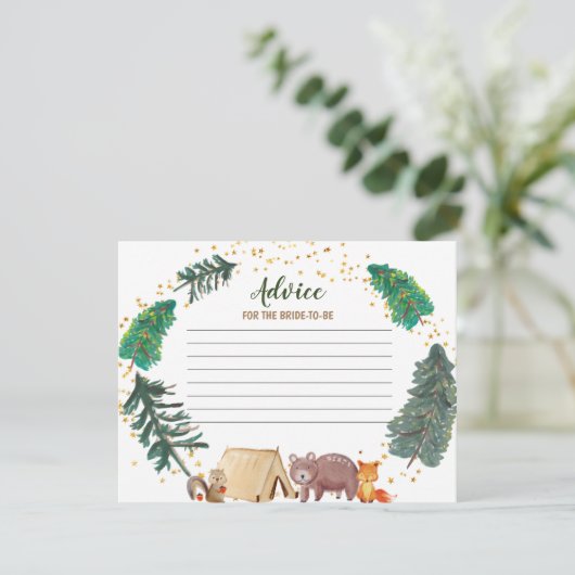 Advieskaart Beerlijk wachten Bosbabyfeestje Informatiekaartje (Staand voorkant)