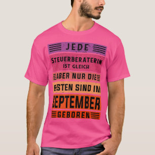 Adviseur belastingadviseur bij geboorte september t-shirt
