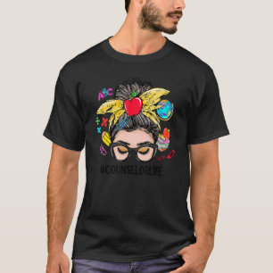 Adviseur Life Messy Bun Women Terug naar school 1 T-shirt