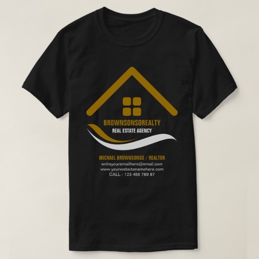 Adviseur makelaar onroerend goed t-shirt (Design voorkant)