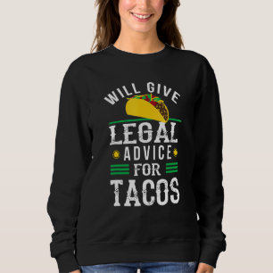 Adviseur van de jurist voor de studenten wet tacos trui