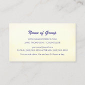 Adviseur van de steungroep huiselijk geweld visitekaartje (Achterkant)