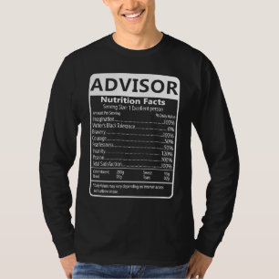 Adviseur Voedingsfeiten Sarcastische Grafiek T-shirt