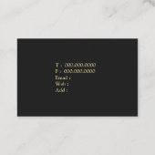 Advocaat advocaat aquarel zwart en goud visitekaartje (Achterkant)