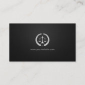 Advocaat/advocaat - Professional Elegant Black Visitekaartje (Achterkant)